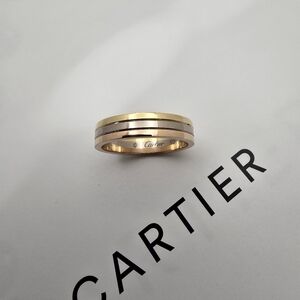 Authentic Cartier Vendome Louis 18 Tri Color Gold Ring, sz 59, US sz 8,75